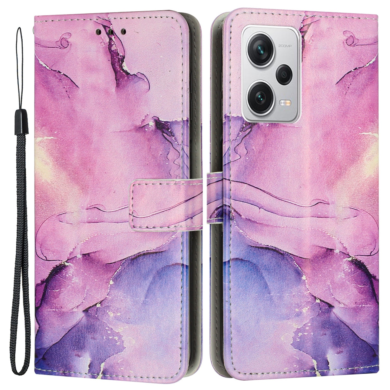 For Xiaomi Redmi Note 12 Pro 5G Stand Leather Phone Case Marble Pattern Wallet Cover with Strap For Xiaomi Redmi Note 12 Pro 5G Stand Leather Phone Case Marble Pattern Wallet Cover with Strap